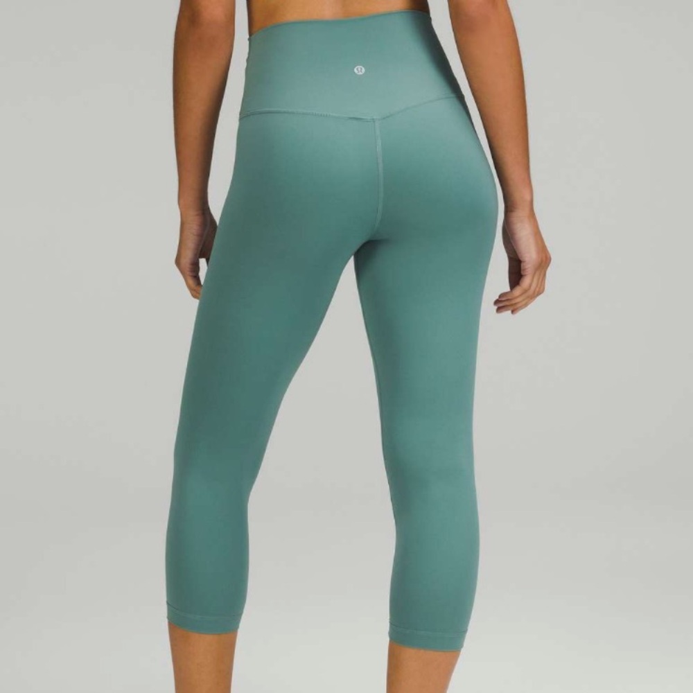 Lululemon Align High-Rise Crop 21" Tidewater Teal Size 10 - Picture 3 of 10